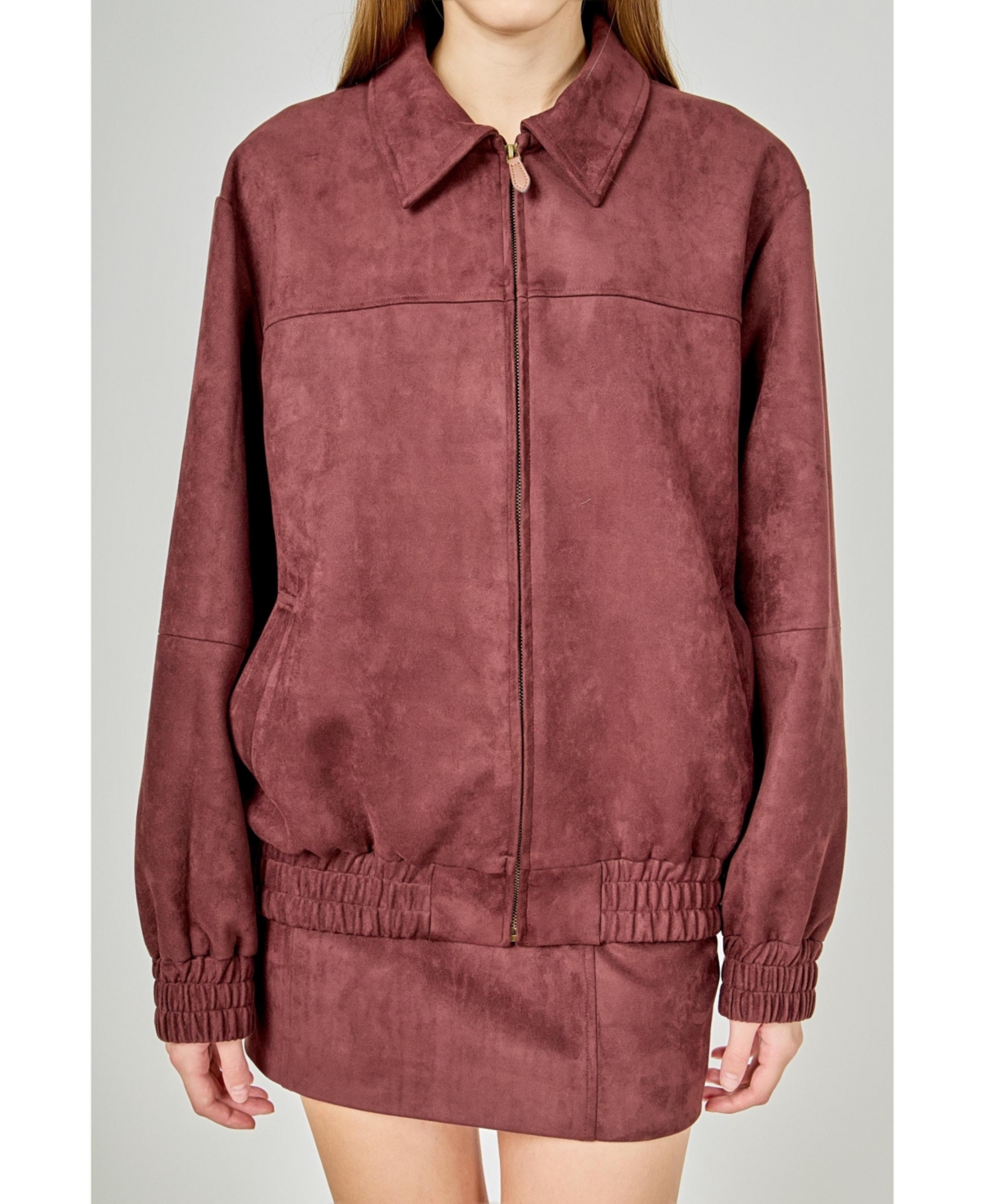 endless rose Women's Suede Work Jacket