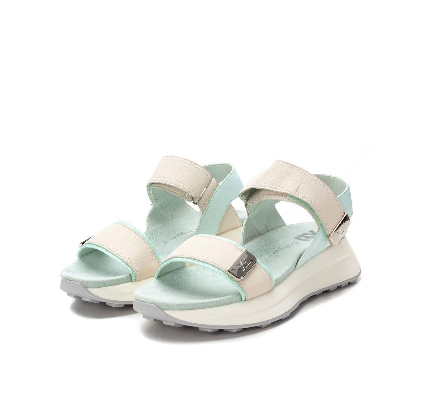 Женские сандалии XTI Casual Comfort Low Wedge, цвет: Аквамариновый — фото 4