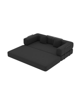 Convertible Sleeper Sofa Bed with Pillow, Corduroy Folding Mattress Couch