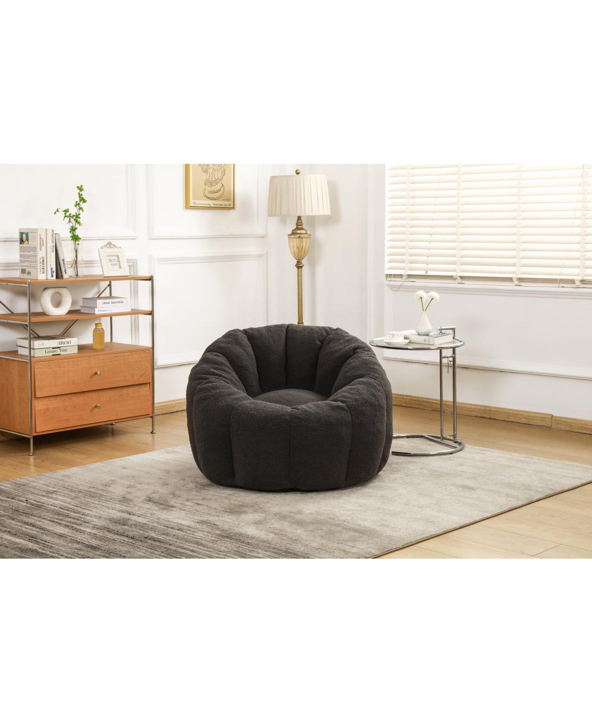 Streamdale Furniture Bean Bag Chair Sofa with Armrests, Stuffed High-Density Foam Lazy Sofa for Adults