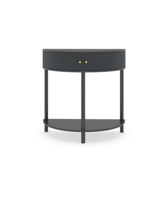 Artisan Wave Demi-Lune Console Table, 2 Drawers, Hallway