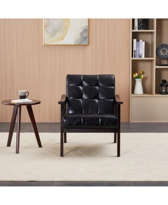  Modern medieval-inspired armchair, antique Black upholstered, solid wood legs