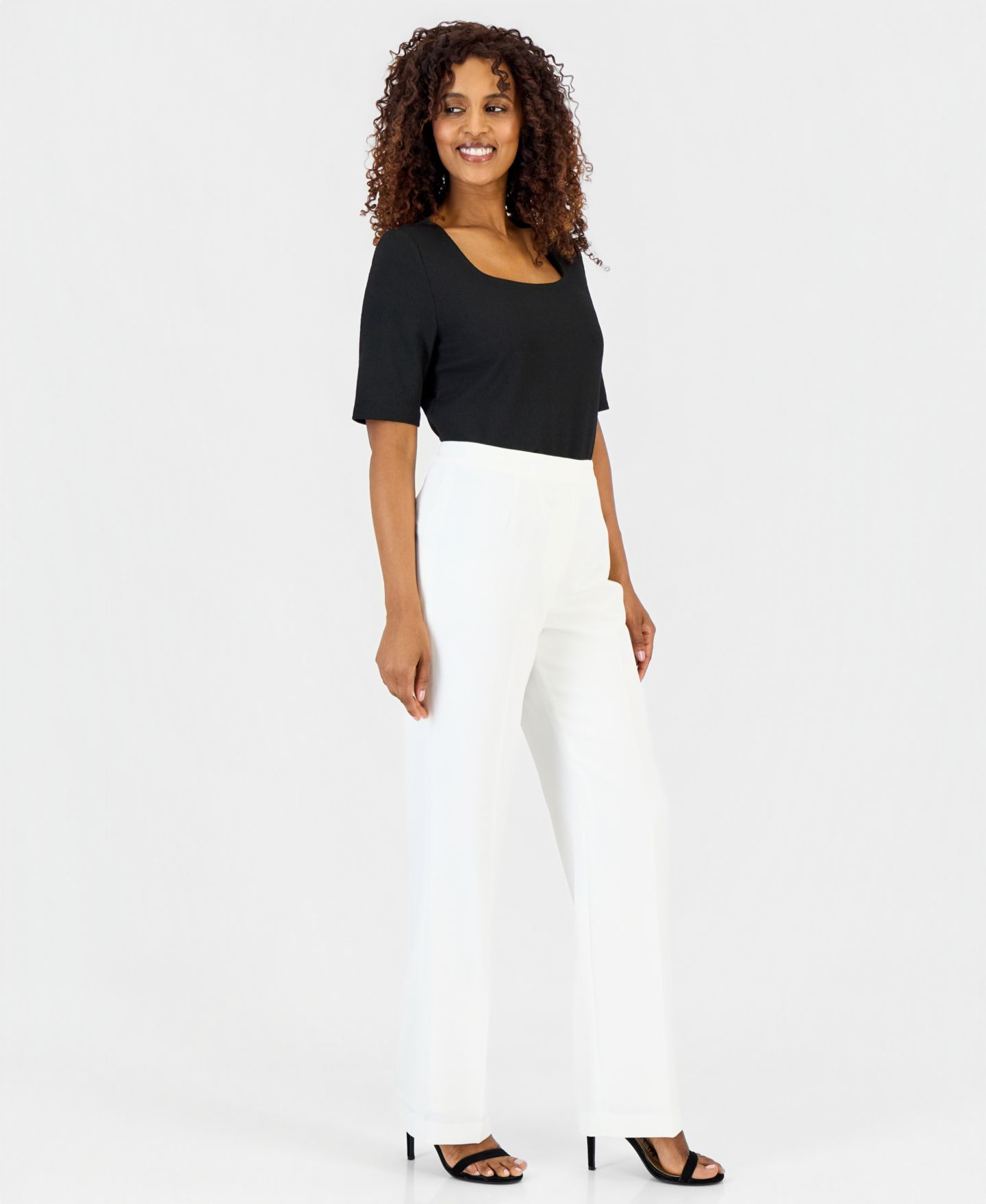 Женские брюки Kasper Kate Straight Leg Pant, цвет: Ванильный ледяной — фото 8