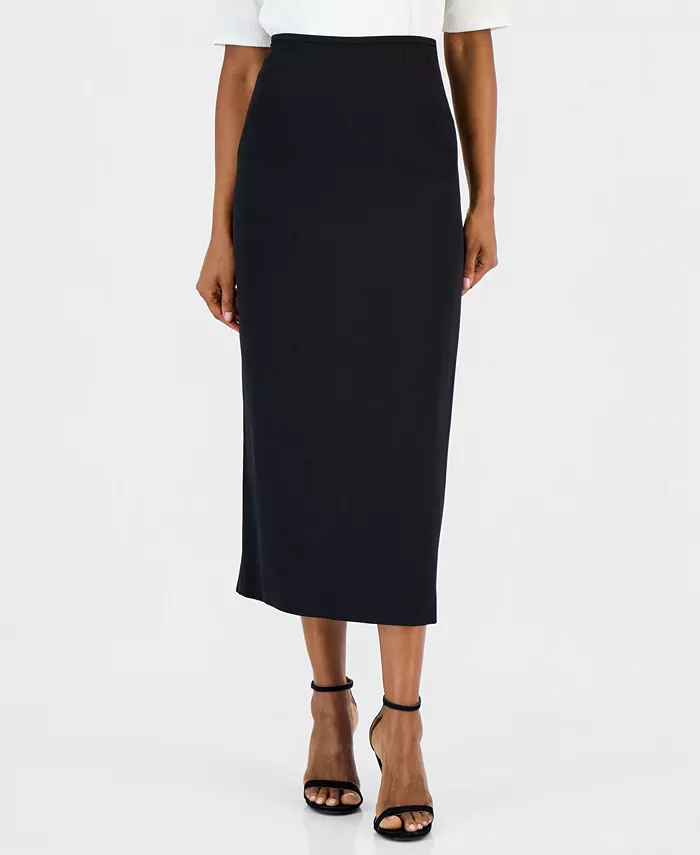 Women's Stretch Crepe Column Midi Skirt - thumbnail 5