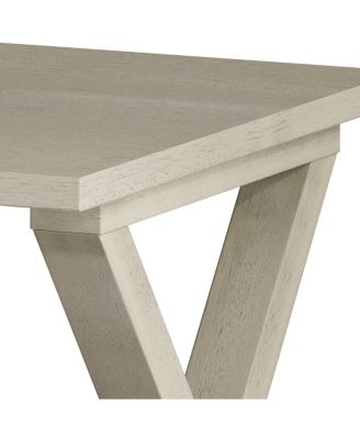  Antique White Square Accent End Side Table Nightstand 22"x23.5"x23.5