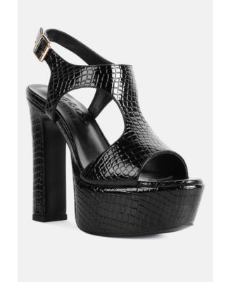 CROFT Croc Women's High Heeled Cut Out Sandals