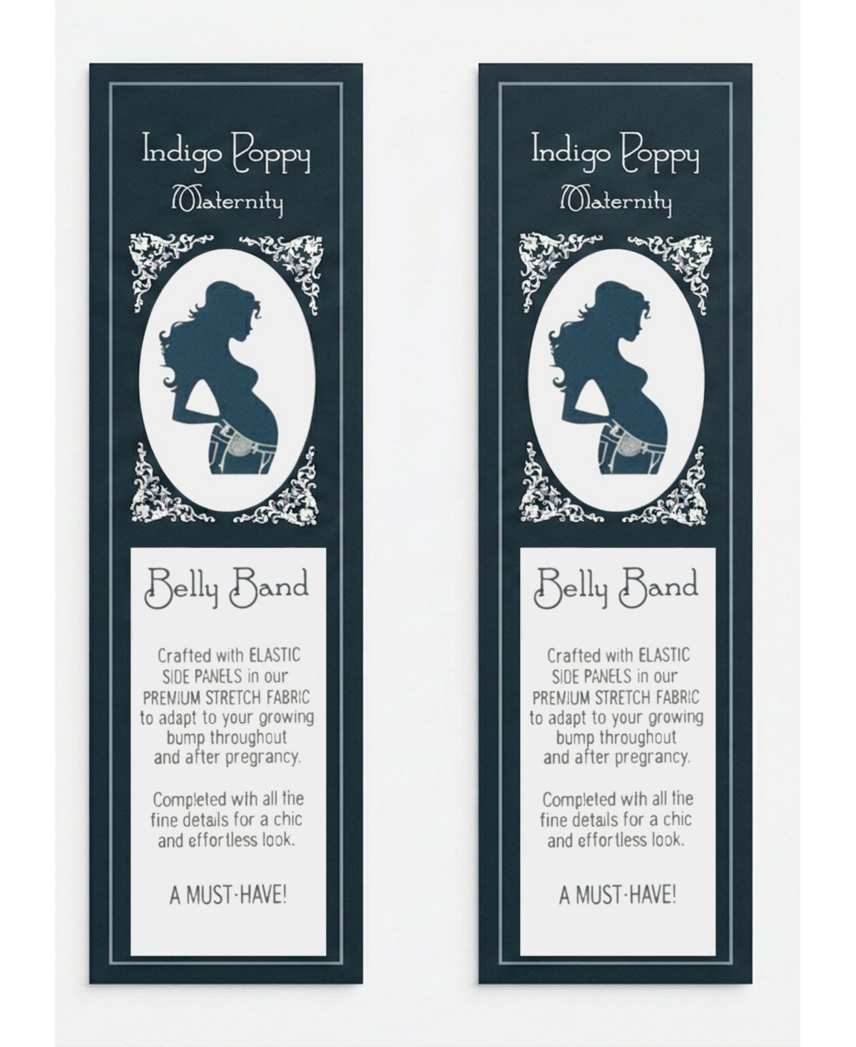 Indigo Poppy Maternity Side Elastic Bootcut Jeans