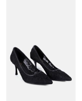 Womens Reunion Lace Mid Heel Pumps