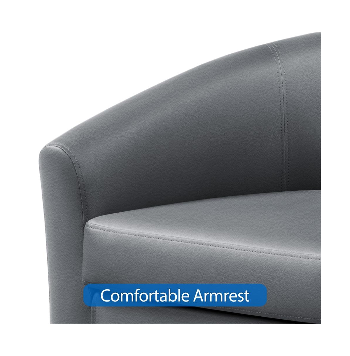 Yaheetech Faux Leather Accent Chair Gray