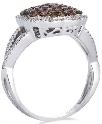 Chocolate Diamond (0.81 ct. t.w.) & Vanilla Diamond (0.23 ct. t.w.) Ring in 14k Vanilla Gold