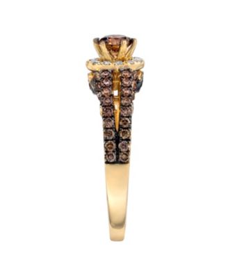 Chocolate Diamond (1.03 ct. t.w.) & Vanilla Diamond (0.15 ct. t.w.) Ring in 14k Honey Gold