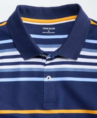 Men's Team Stripe Pique Polo Shirt