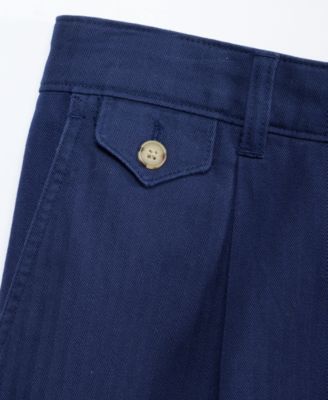 Men's Pleated Herringbone Twill Pants