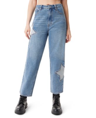 Juniors' Relaxed Straight Stars Jeans