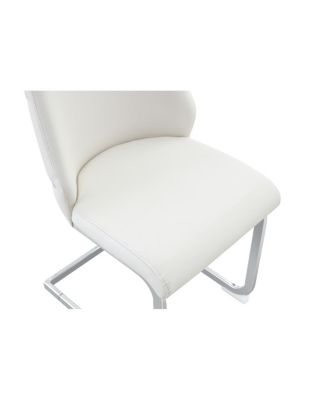 Modern PU Leather Dining Chair with Arched Back