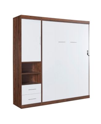 Full Size Murphy Bed Wall Bed with Cabinet