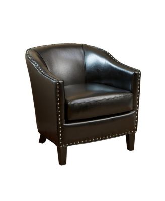 Plush Club Chair with Studded Accents