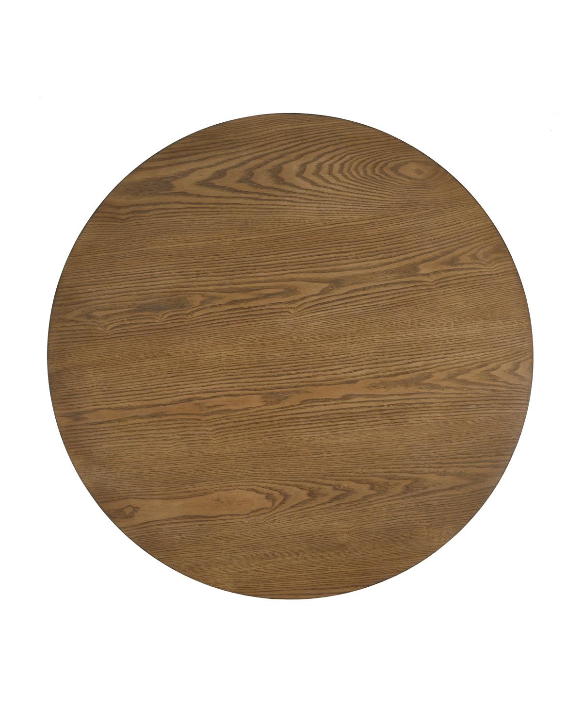 Streamdale Furniture 32" Rattan Coffee Table, Round Rattan Woven Wood Coffee Table