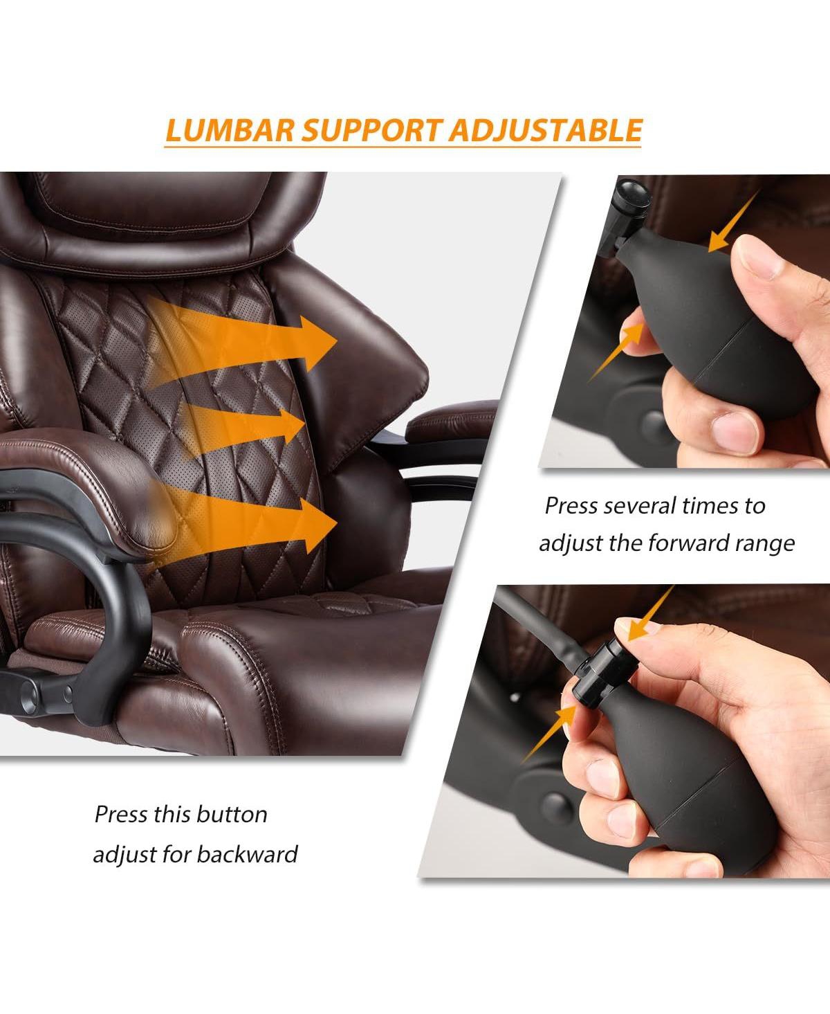 Streamdale Furniture 500lbs Big and Tall Office Chair for Heavy People Executive Computer Desk Chair