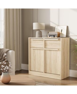 31.5" Sideboard Buffet Cabinet with 2 Drawers, Modern Coffee Bar Storage Cabinet