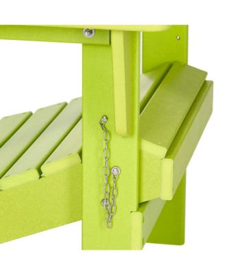 All-Weather Contoured Outdoor Poly Folding Adirondack Chair