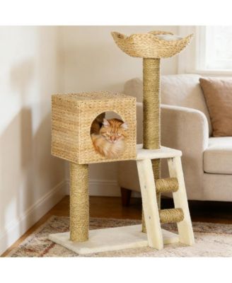 Cat Tree Cattail Weave Cat Tree for Indoor Cats Tower