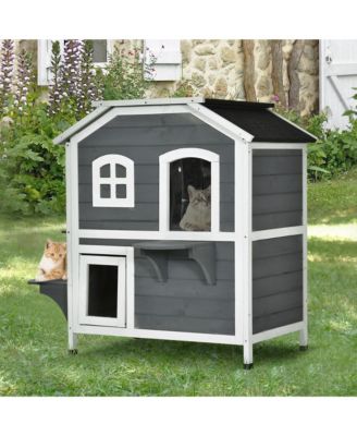 2-Story Outdoor Weatherproof Cat Enclosure