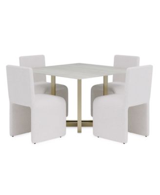 5-Pc. Dining Set (Emila Square Table & 4 Chairs)