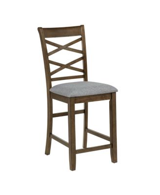 5-Piece Counter Height Dining Table Set with 4 Chairs, Walnut