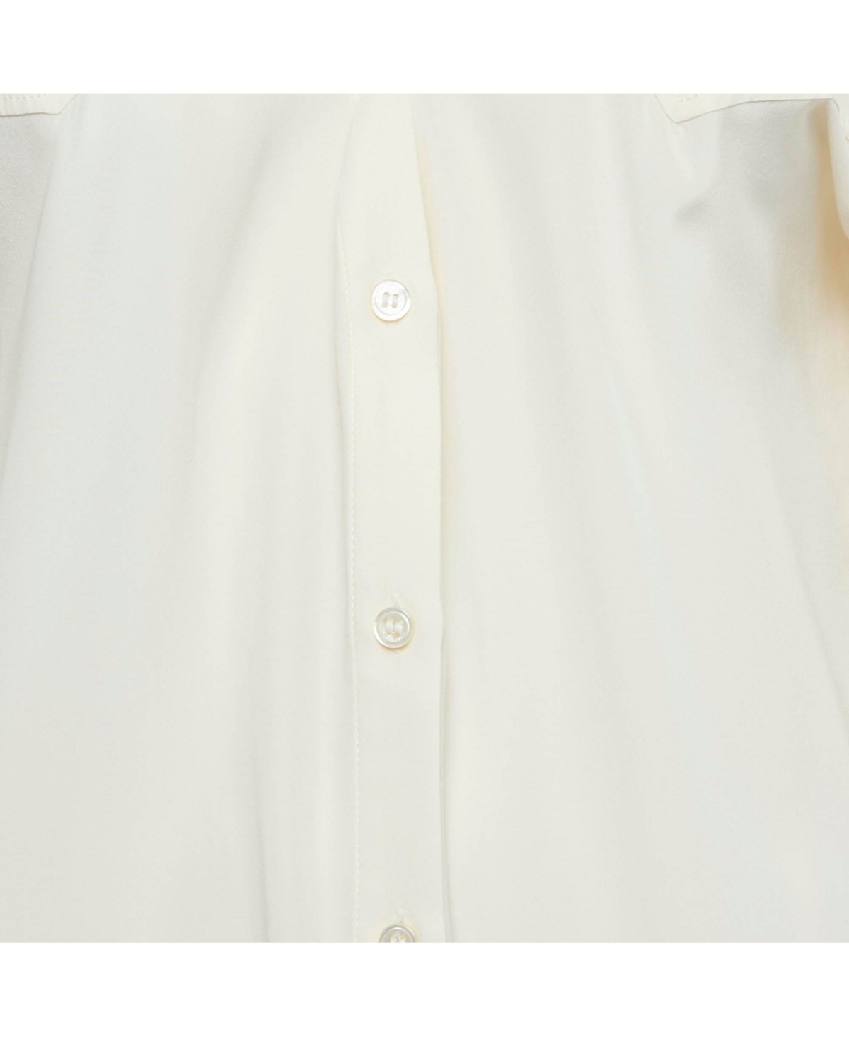 Pre-Owned Emilio Pucci Women's Off-White Silk Button Front Blouse