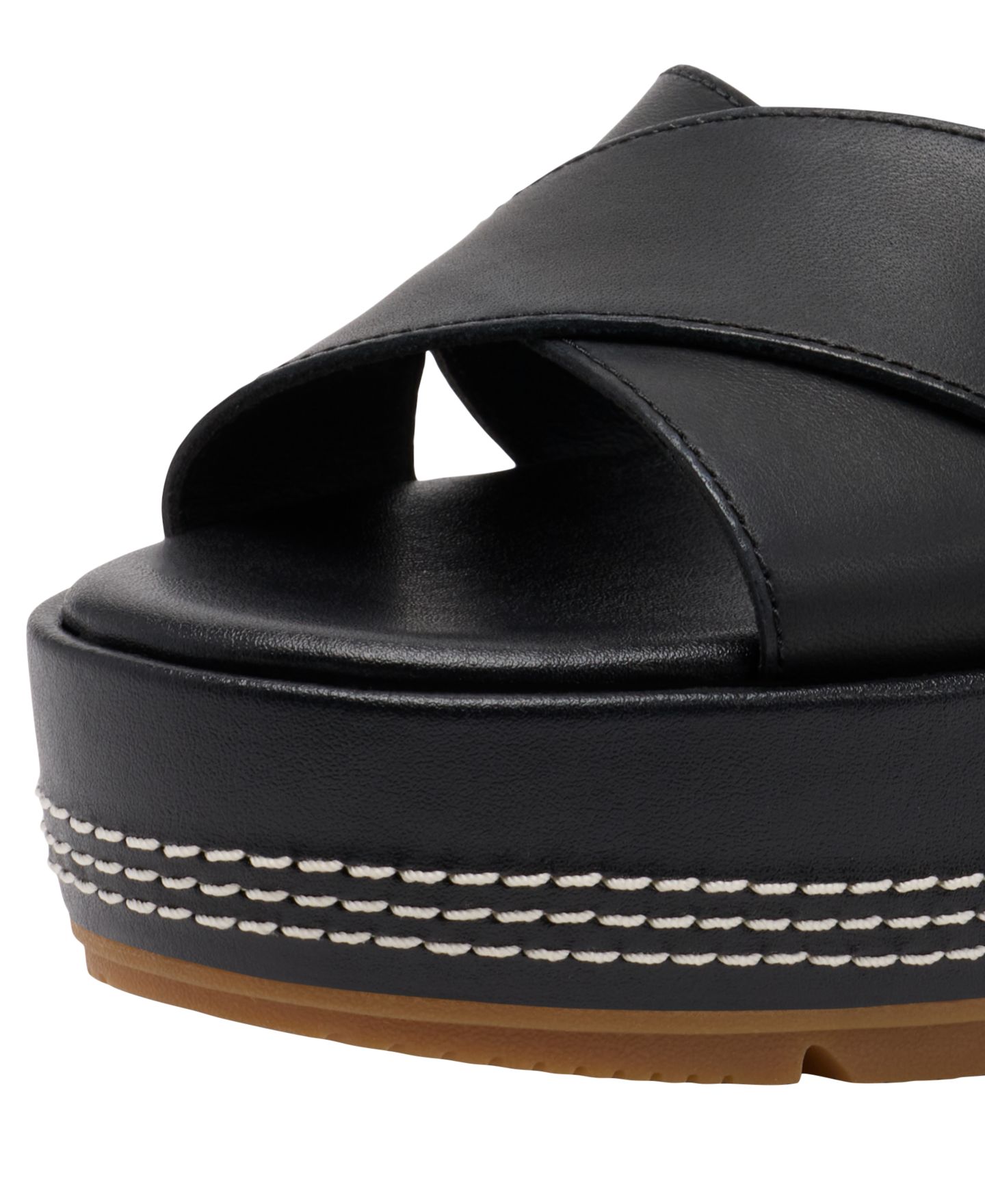 Женские сандалии Sorel Sunpeak Wedge Heel Ankle-Strap, цвет: Чёрный / Карамельный — фото 10