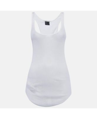 Women's White Rib Knit Tank Top