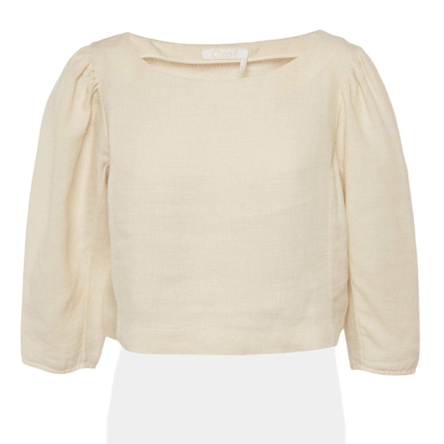 Women's Beige Linen Top