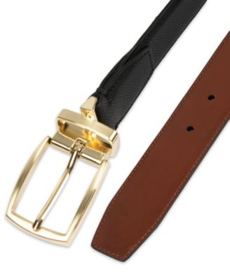Men's Luxury 2-In-1 Reversible Pebbled Leather Belt