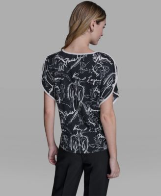 Women's Cut and Sew Crew Neck Top