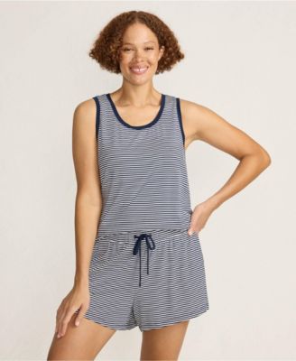 Women's Cooling 3 Piece Pajama Set - Robe Tank and Shorts