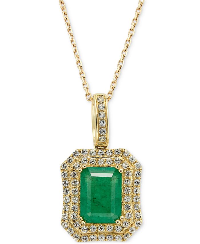 Macy's Emerald (1-1/2 ct. t.w.) and White Sapphire (1 ct. t.w ...
