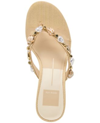 Women's Daksie Shell Embellished Thong Slip-On Dress Sandals