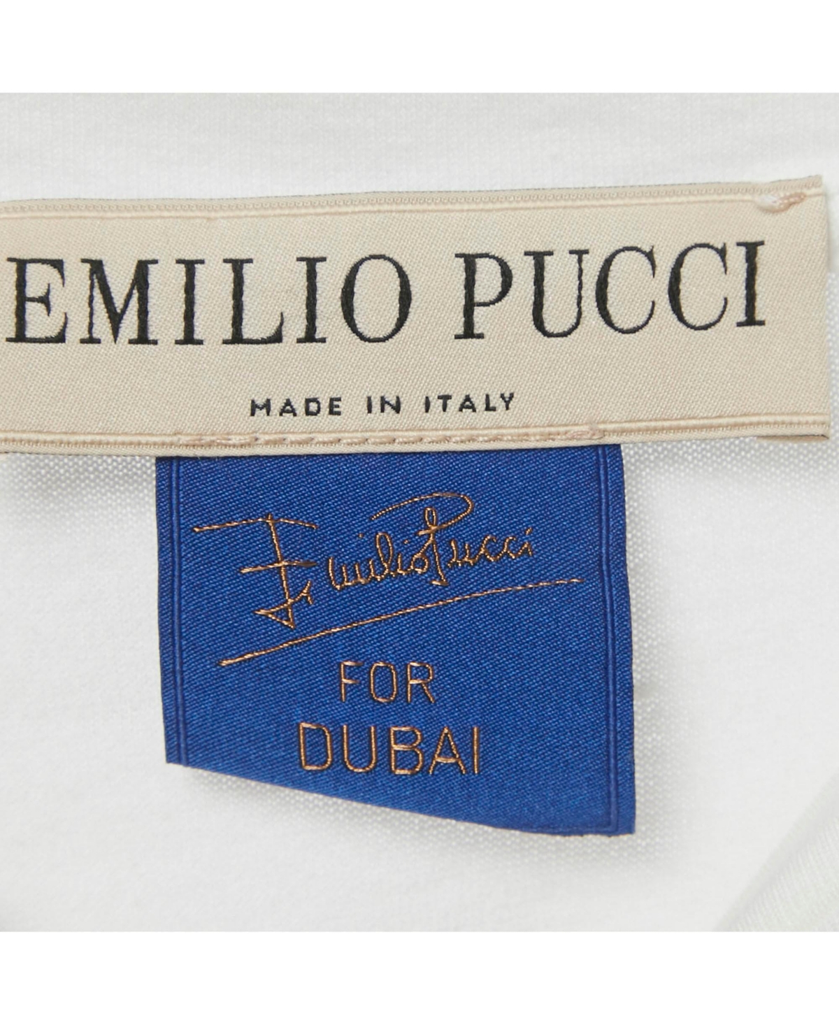 Pre-Owned Emilio Pucci Women's White Logo Print Cotton T-Shirt