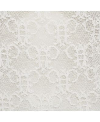 Women's White Stretch Lace Sleeveless Sheer Top