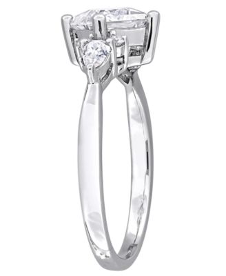 Moissanite (1-3/8 ct. t.w.) Princess Ring in Sterling Silver