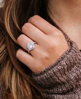 Moissanite (2-1/4 ct. t.w.) Multi-Cluster Ring in Sterling Silver