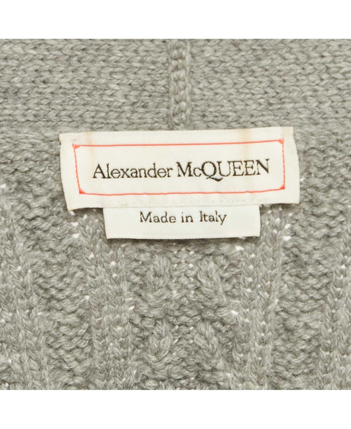 Pre-Owned Alexander Mcqueen Women's Grey Cashmere Knit Mini Dress
