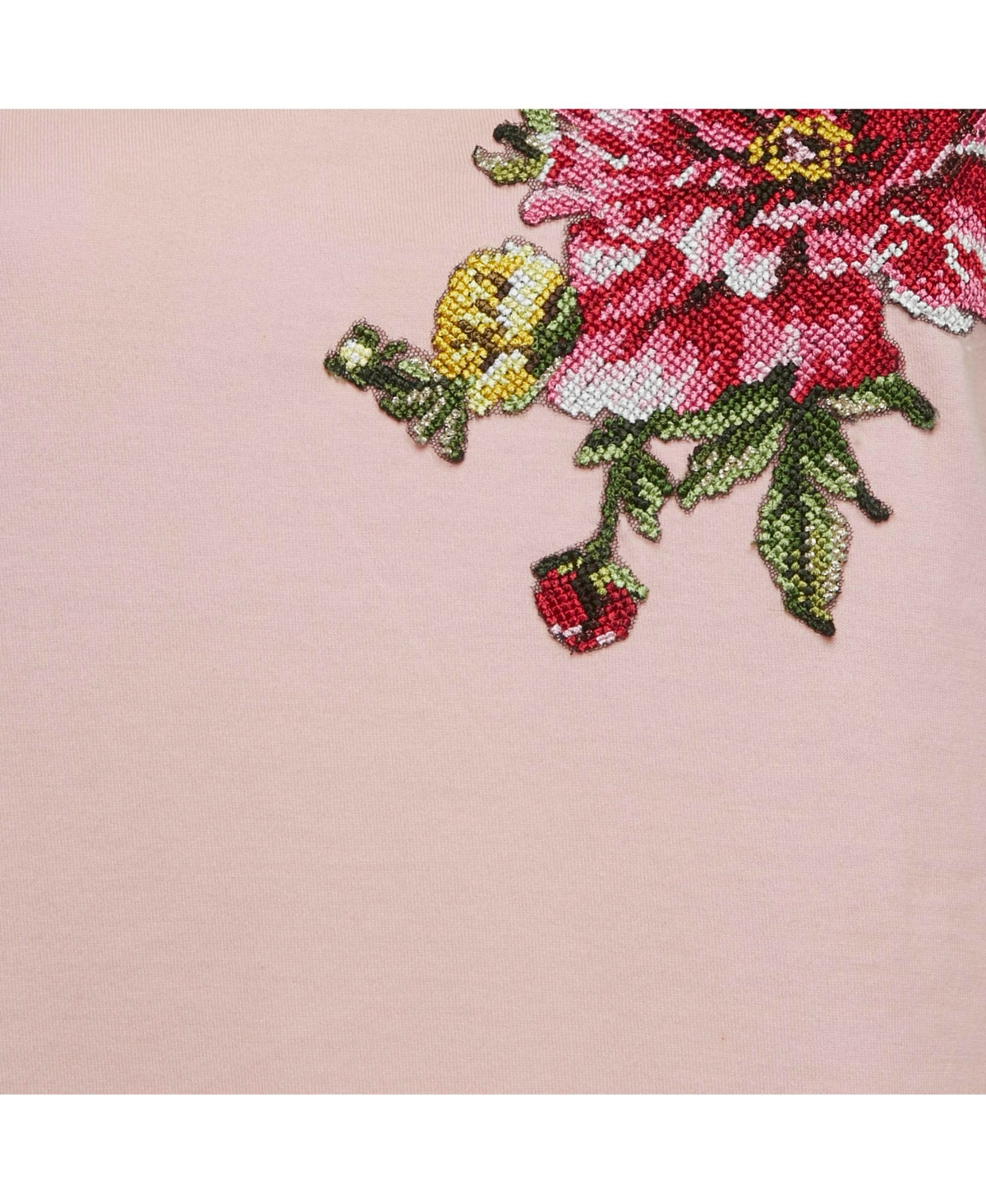 Pre-Owned Dolce & Gabbana Women's Pink Floral Embroidered Jersey Tank Top