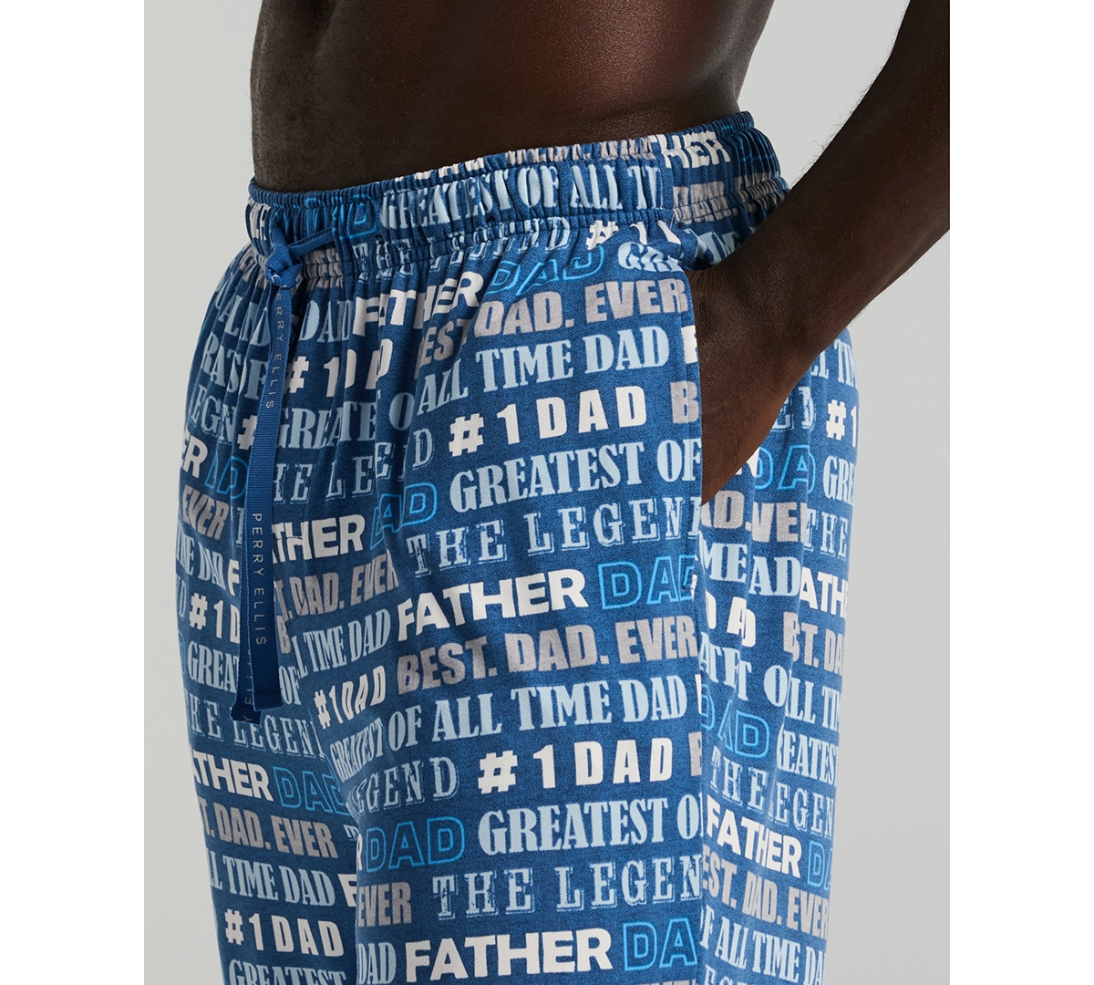 Perry Ellis Portfolio Men's Number 1 Dad Mid-Rise Sleep Pants