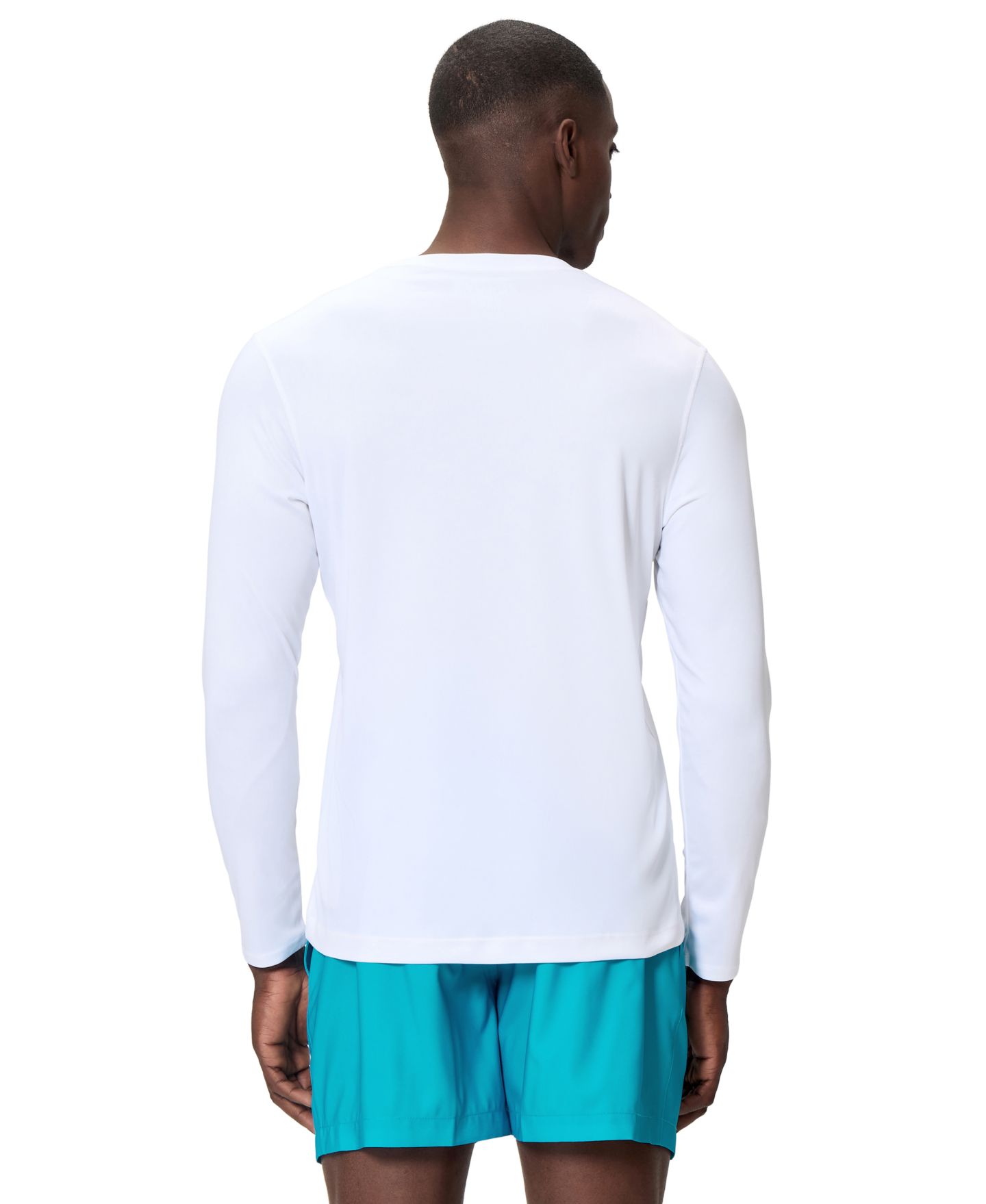 Мужская футболка Speedo Long-Sleeve Graphic Print Swim T-Shirt, цвет: Белый / Синий — фото 4