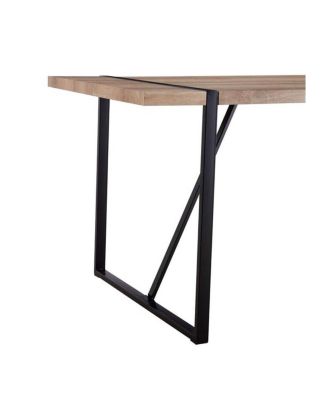 Streamdale 55" Modern Rustic Industrial Dining Table for 4-6, Engineered Wood & Metal Legs