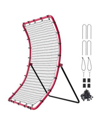 Baseball/Softball Rebounder Net, 4' x 5.5', Pitchback Trainer w/ Target, All-Angle Fielding Practice