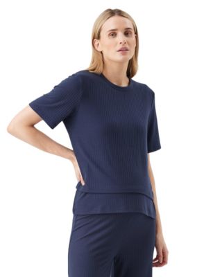 Maternity Ripe Mike Rib Nursing Top Navy