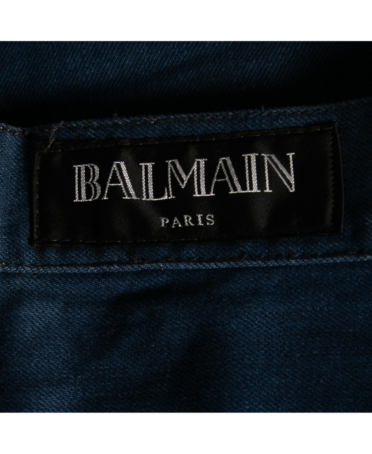 Pre-Owned Balmain Men's Blue Denim Frayed Edged Shorts
